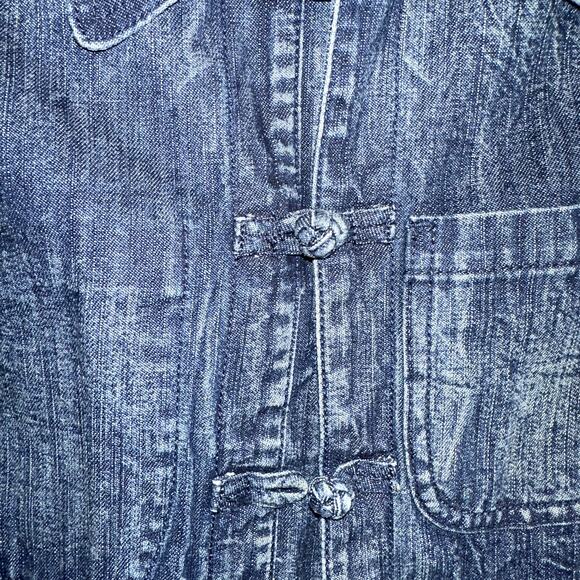 Lauren Jeans Co Womens Size Small Denim Knot Button Pocket Jean Jacket - Picture 3 of 10